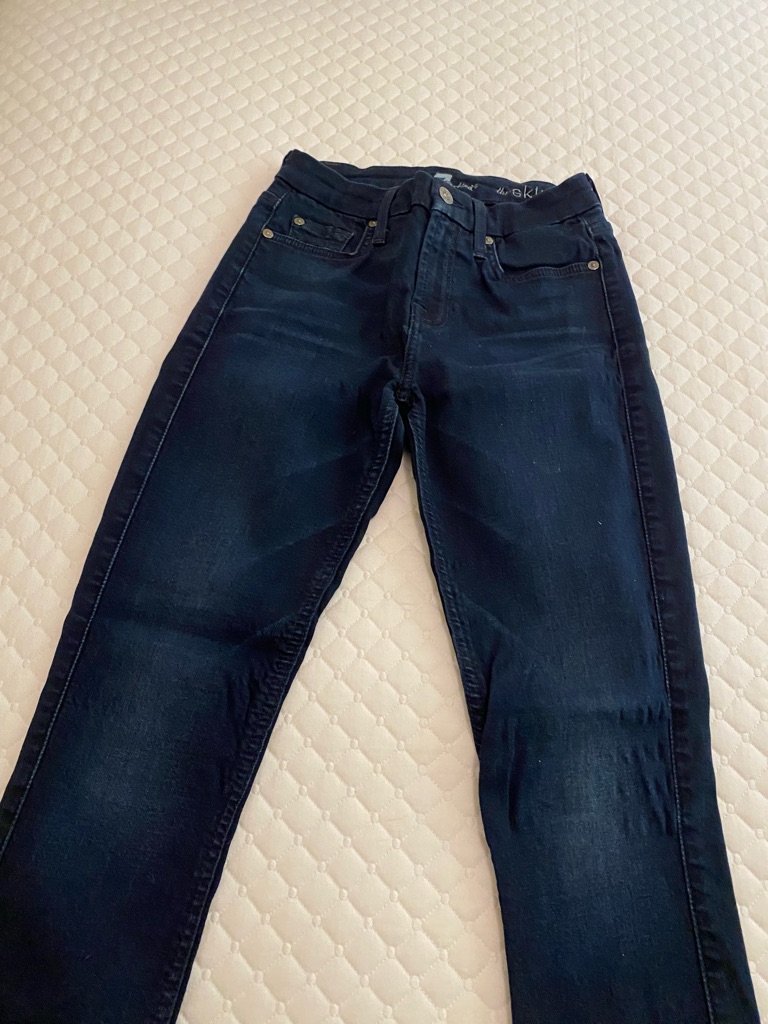 7 For All Mankind Dark Blue Slim Straight Jeans
